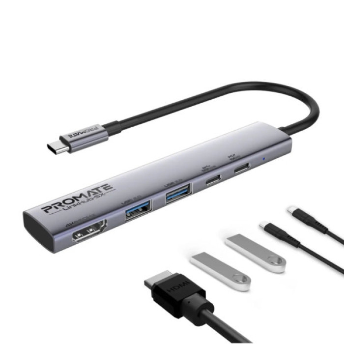 Концентратор Promate USB Hub 5 ports linkhub-5x (linkhub-5x)