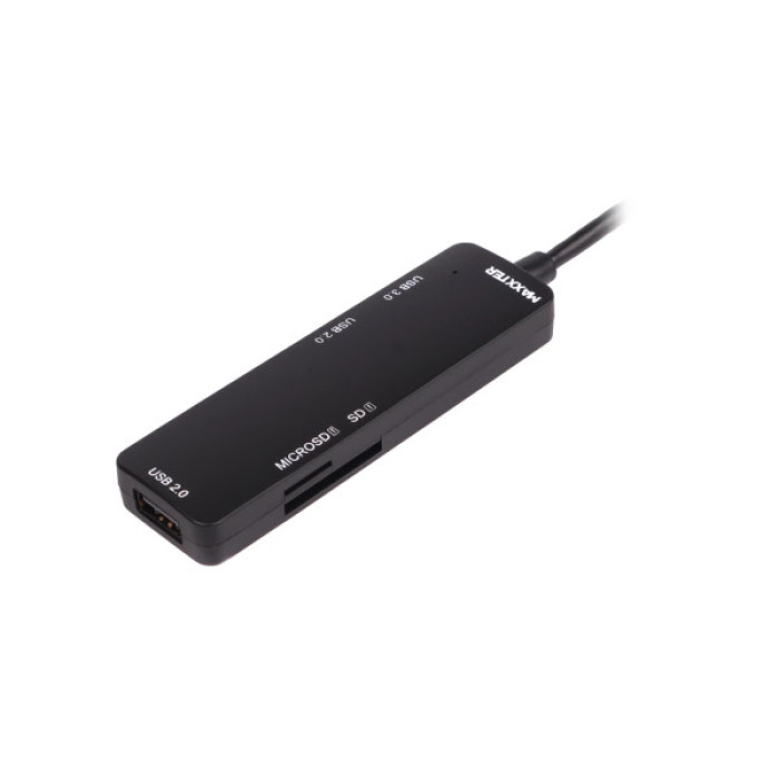 Концентратор Maxxter USB-C to 1xUSB 3.0 + 2xUSB 2.0 + SD/TF (HU3C-3PTF-01)