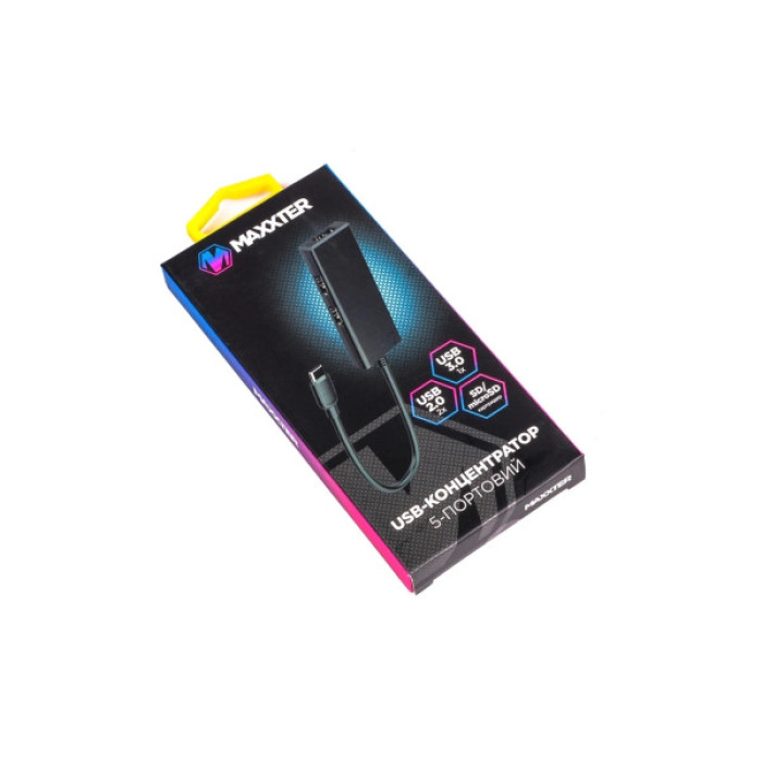 Концентратор Maxxter USB-C to 1xUSB 3.0 + 2xUSB 2.0 + SD/TF (HU3C-3PTF-01)