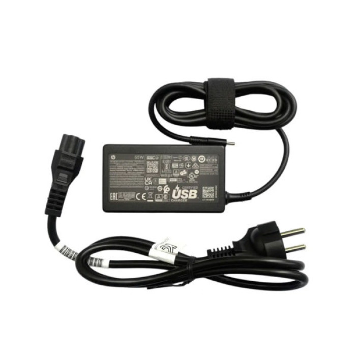 Блок живлення до ноутбуку HP 65W 20V/3.25A, 15V/4.33A, 12V/5A, 9V/3A, 5V/3A, USB type-C (1P3K6AA / A40401)