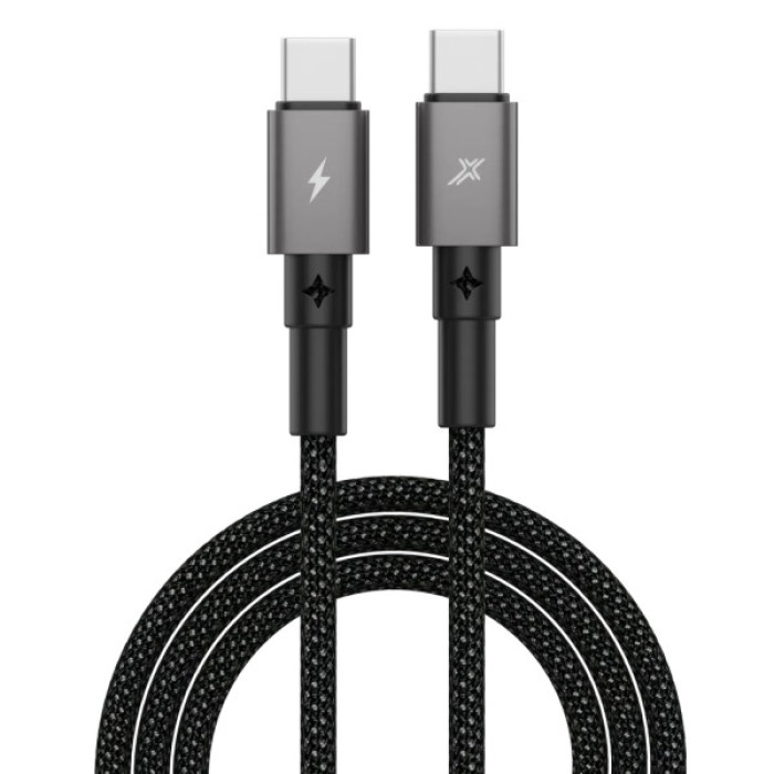 Дата кабель USB-C to USB-C 1.0m 100W black Grand-X (CC-08B)