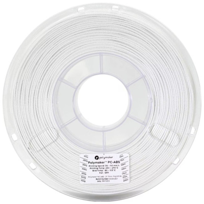 Пластик для 3D-принтера Polymaker PC-ABS 1,75mm1kg WHITE (PC04002)