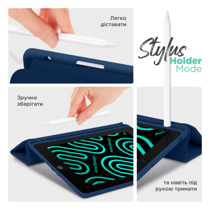 Чохол до планшета Armorstandart Smart Fold Pen Xiaomi Redmi Pad 2 Dark Blue (ARM86106)