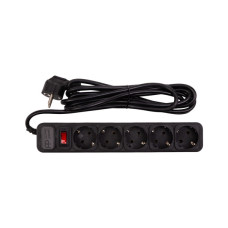 Мережевий фільтр живлення PowerPlant 3м, 5 розеток (JY-1056/3) (EX610716)