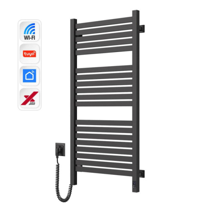 Сушарка для рушників Navin Авангард Х 1000х480 Wi-Fi лівобічна чорний муар (12-272155-4810)