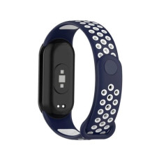 Ремінець до фітнес браслета BeCover Vents Style для Xiaomi Mi Smart Band 10 Blue-White (713632)