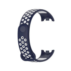 Ремінець до фітнес браслета BeCover Vents Style для Xiaomi Mi Smart Band 10 Blue-White (713632)