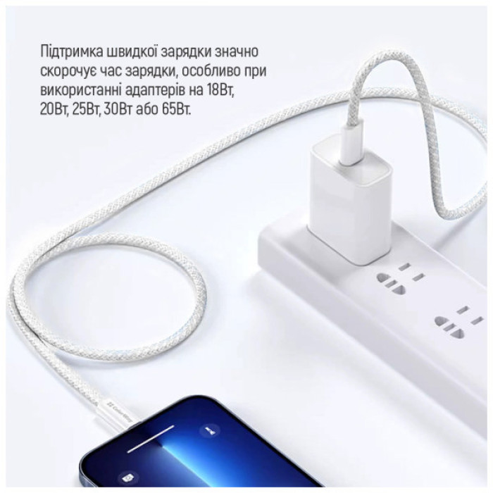 Дата кабель USB-C to USB-C 2.0m (braided cotton) (PD Fast Charging 60W) 3.0А grey ColorWay (CW-CBPDCC068-GR)
