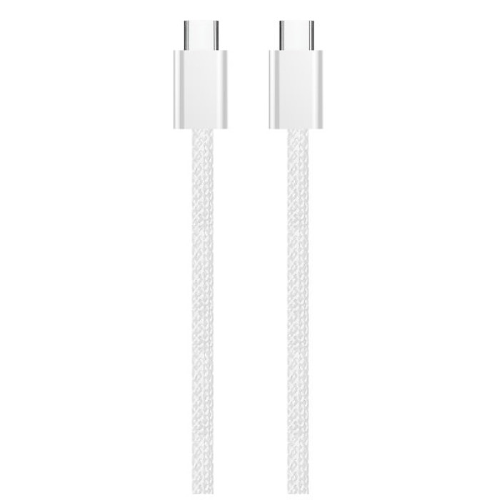 Дата кабель USB-C to USB-C 2.0m (braided cotton) (PD Fast Charging 60W) 3.0А grey ColorWay (CW-CBPDCC068-GR)