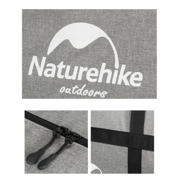 Дорожня сумка Naturehike баул NH17S021-M 45 л сірий (6927595724910)