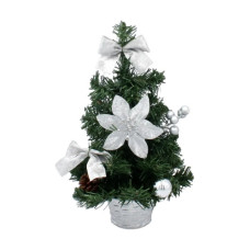 Штучна ялинка Chomik прикрашена, сріблястий декор, 30см (5900779874053)