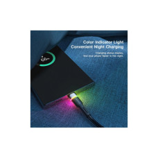 Дата кабель USB 2.0 AM to USB-C 2.0m 3A LED black Essager (EXCT-XCDA01)