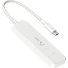 Концентратор J5create USB-C to 4xUSB-C 3.2 10Gbps white (JCH345EW-N)
