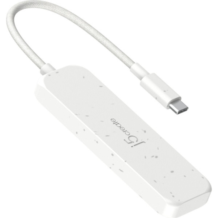 Концентратор J5create USB-C to 4xUSB-C 3.2 10Gbps white (JCH345EW-N)