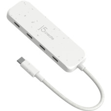 Концентратор J5create USB-C to 4xUSB-C 3.2 10Gbps white (JCH345EW-N)