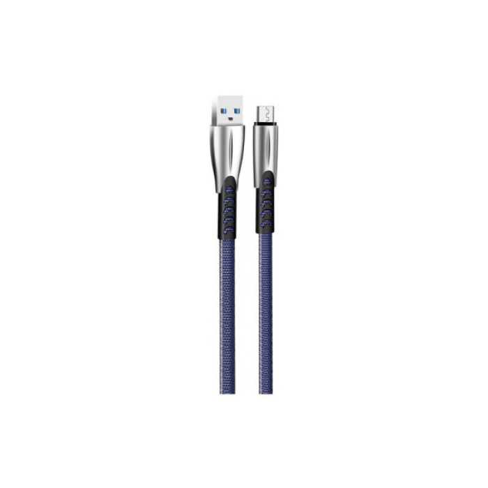 Дата кабель USB 2.0 AM to Micro 5P 1.0m zinc alloy blue ColorWay (CW-CBUM011-BL)