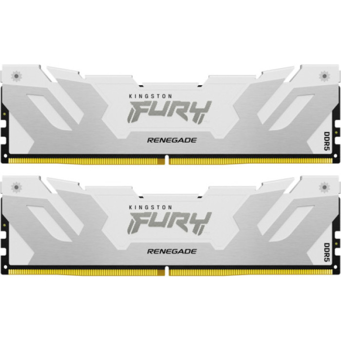 Модуль пам'яті для комп'ютера DDR5 48GB (2x24GB) 8000 MHz Renegade White/Silver Kingston Fury (ex.HyperX) (KF580C38RWK2-48)