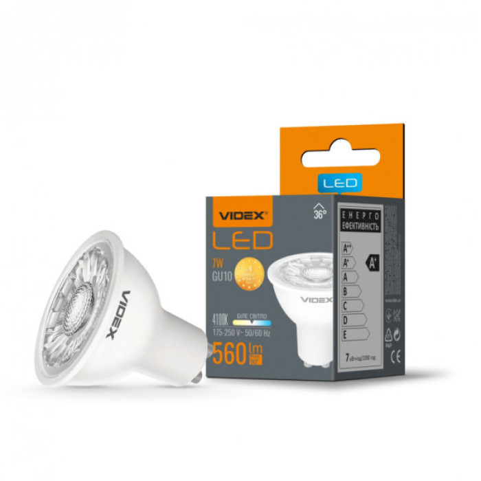 Лампочка Videx MR16eL 7W GU10 4100K (VL-MR16eL-07104)