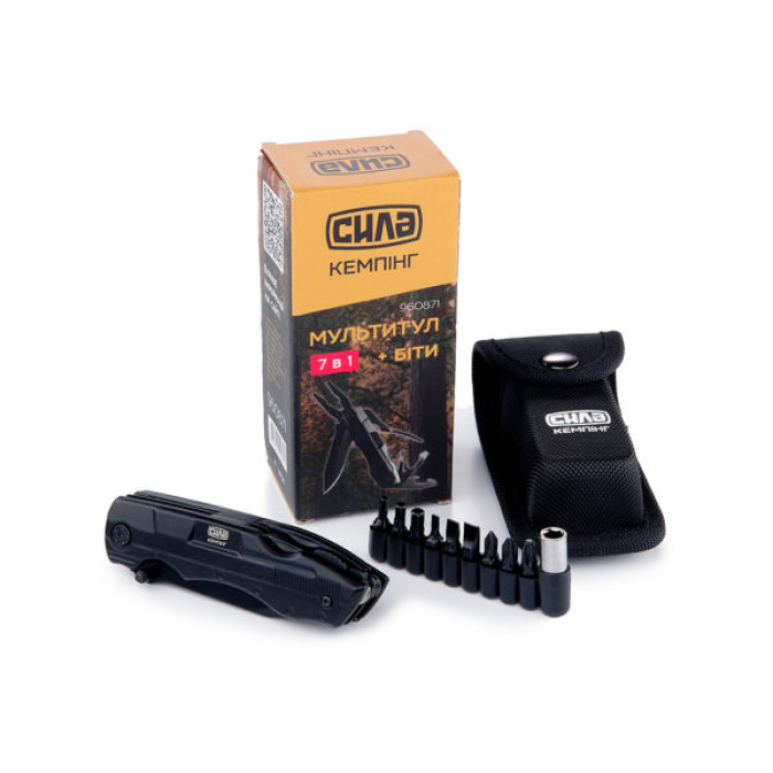 Мультитул СИЛА 7 в 1 + біти (960871)