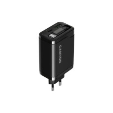 Зарядний пристрій Canyon 1xUSB-C PD65W + 1xUSB QC3.0 + cable USB-C to USB-C black (CNS-CURC65ACB)