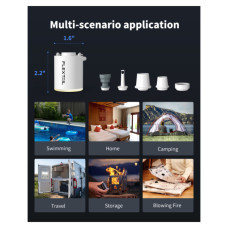 Насос для надувних меблів Flextail Tiny Pump Х з функцією ліхтаря, помаранчевий (6975755964379)