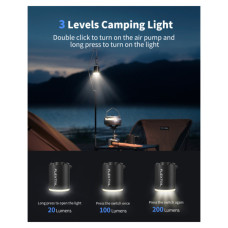 Насос для надувних меблів Flextail Tiny Pump Х з функцією ліхтаря, помаранчевий (6975755964379)