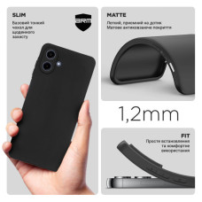 Чохол до мобільного телефона Armorstandart Matte Slim Fit Samsung A07 4G Camera cover Black (ARM86542)