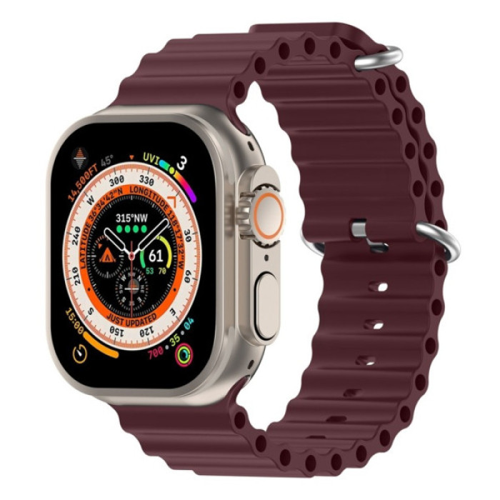 Ремінець до смарт-годинника Armorstandart Ocean Band для Apple Watch 49/46/45/44/42 (Series 1-3) Wine Red (ARM74250)