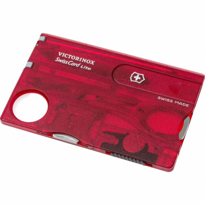 Мультитул Victorinox SwissCard Lite Transparent Red (0.7300.T)