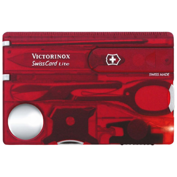 Мультитул Victorinox SwissCard Lite Transparent Red (0.7300.T)