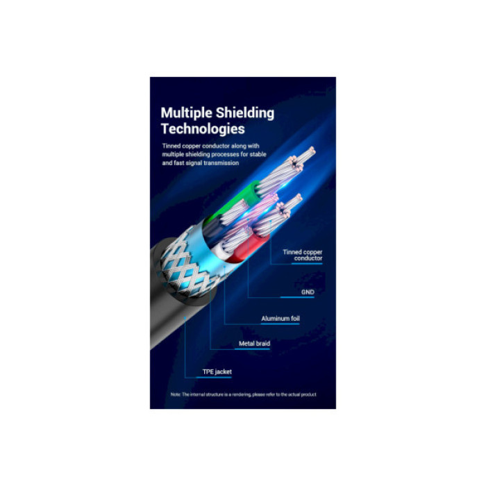 Кабель для принтера USB-C 2.0 to BM 2.0m 2.4А 480Mbps Vention (CQUBH)