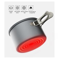 Набір туристичного посуду Naturehike CNK2450CF010, 2 каструлі 1л, 1.7л, сковорідка (6976507663335)