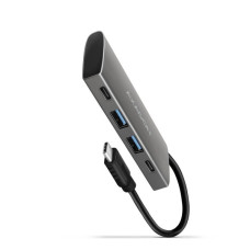 Концентратор AXAGON USB-C to 2xUSB-A + 2xUSB-C 10Gbps 0.13m gray (HMC-4G2)