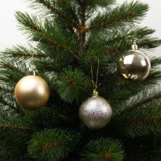 Ялинкова іграшка House Of Seasons Кульки Пластик 10 шт D6 см Шампань (8720967923885)