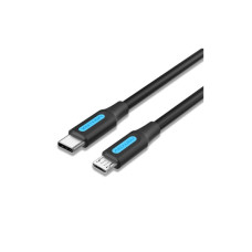 Дата кабель USB-C to Micro 5P 1.5m 2A black Vention (COVBG)