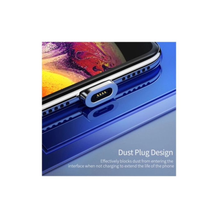 Дата кабель USB 2.0 AM to Micro 5P 1.0m Magnetic black Essager (EXCCXM-ML01)