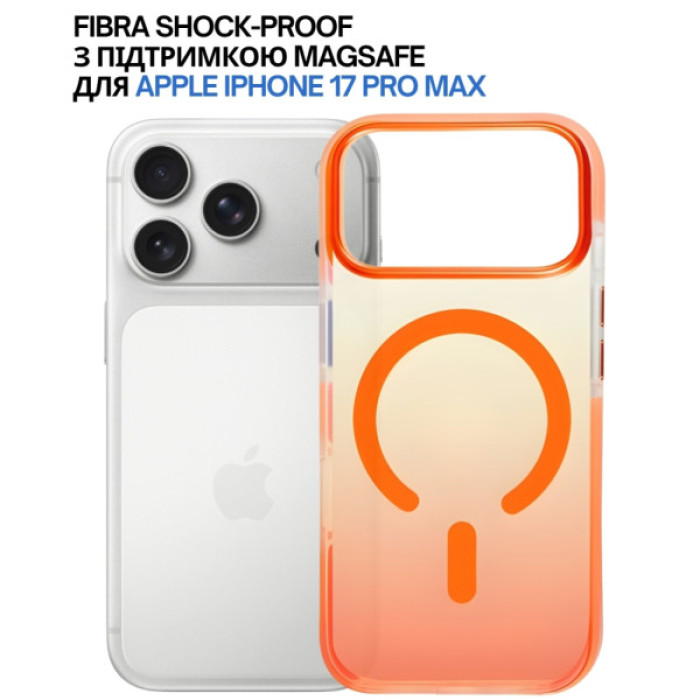 Чохол до мобільного телефона BeCover FIBRA Shock-Proof MagSafe Apple iPhone 17 Pro Max Orange (715473)