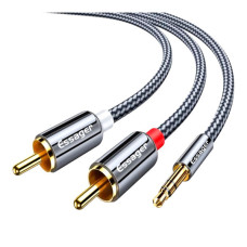 Кабель мультимедійний 3.5mm M to 2xRCA M 5.0m Essager (EYPZJ-MYD0H)