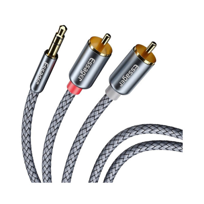 Кабель мультимедійний 3.5mm M to 2xRCA M 5.0m Essager (EYPZJ-MYD0H)