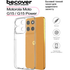 Чохол до мобільного телефона BeCover Motorola Moto G15 / G15 Power Transparancy (713479)