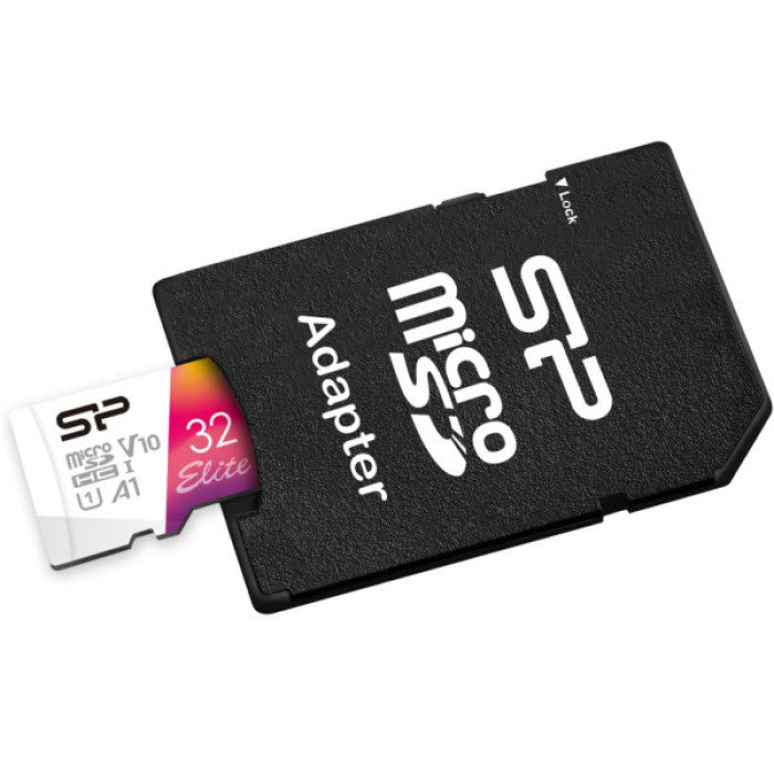 Карта пам'яті Silicon Power 32GB microSD class10 UHS-I A1 V10 Elite COLOR (SP032GBSTHBV1V20SP)