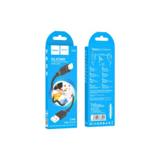 Дата кабель USB 2.0 AM to Lightning 1.0m silicone black HOCO (6931474788405)