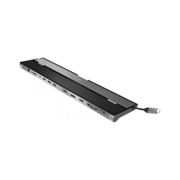 Порт-реплікатор J5create Dock-Station USB-C 10-in-1 (HDMI/PD/USB-A/USB-C/LAN/картридер/audio) (JCD543P-EN)