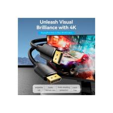 Кабель мультимедійний DisplayPort M to DisplayPort M 1.5m V1.2 4K 60Hz 3D Dolby 7.1 Vention (HAKBG)