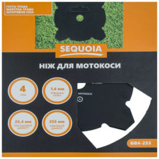 Ніж для тримера SEQUOIA 4-х зубчастий, 255 мм, 25.4 мм (GB4-255)