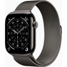 Смарт-годинник Apple Watch Series 11 GPS + Cellular 46mm Slate Titanium Case with Slate Milanese Loop - M/L (MFD44RK/A)