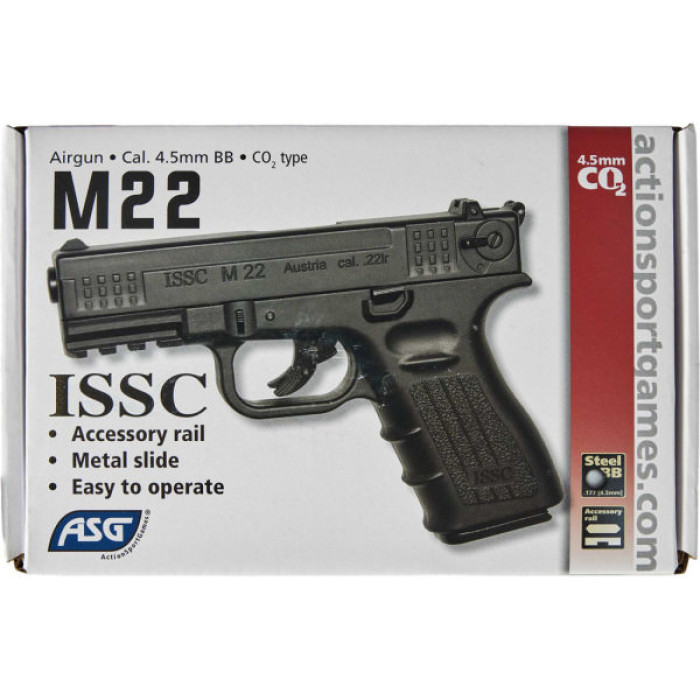 Пневматичний пістолет ASG ISSC M22 Black (19802)