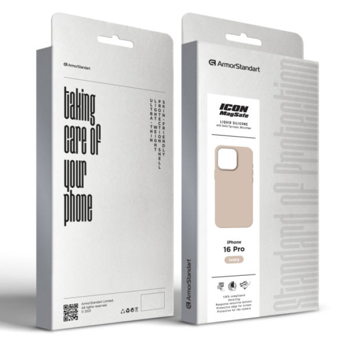 Чохол до мобільного телефона Armorstandart ICON2 MagSafe Apple iPhone 16 Pro Ivory (ARM80190)