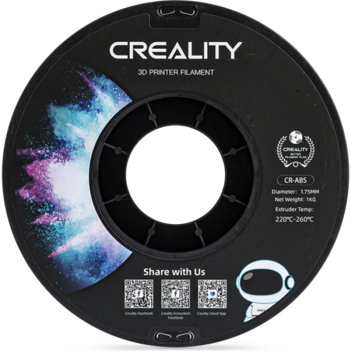 Пластик для 3D-принтера Creality ABS 1кг, 1.75мм, black (3301020035)