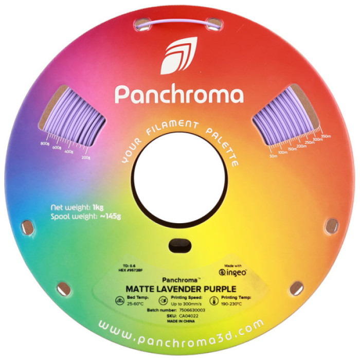 Пластик для 3D-принтера Polymaker PLA PANCHROMA MATTE 1,75mm 1kg LAVENDER PURPLE (CA04022)